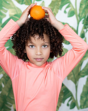 Rash Guard Long Sleeve in Orange Delight