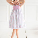 Bright Floral Smocked Sun Dress