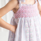 Bright Floral Smocked Sun Dress