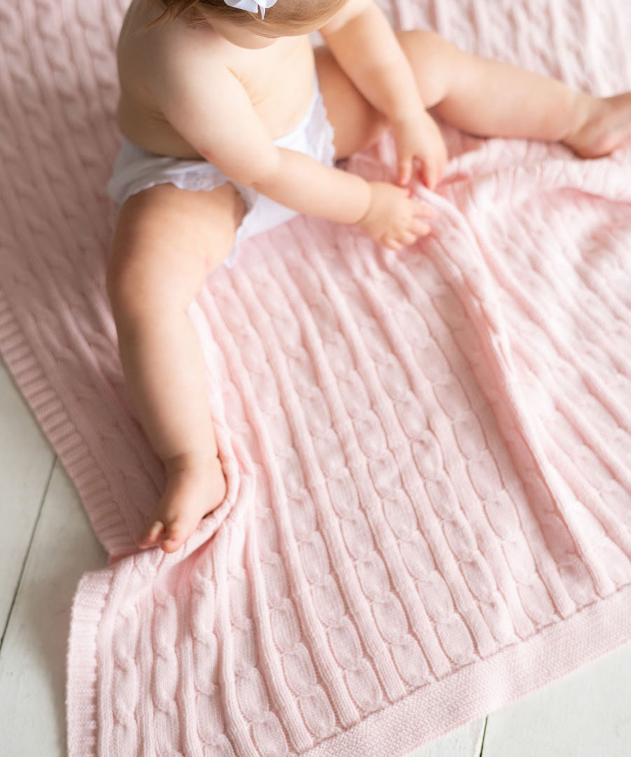 Cable Knit Baby Blanket