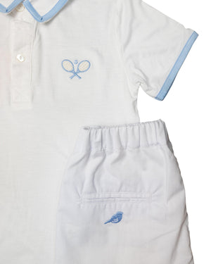 White Tennis Shorts Set- FINAL SALE