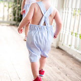 Patriotic Embroidered Shortall with Red Pockets- FINAL SALE