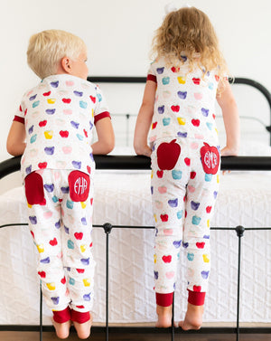 Apples Hand Painted Pajama Set- FINAL SALE