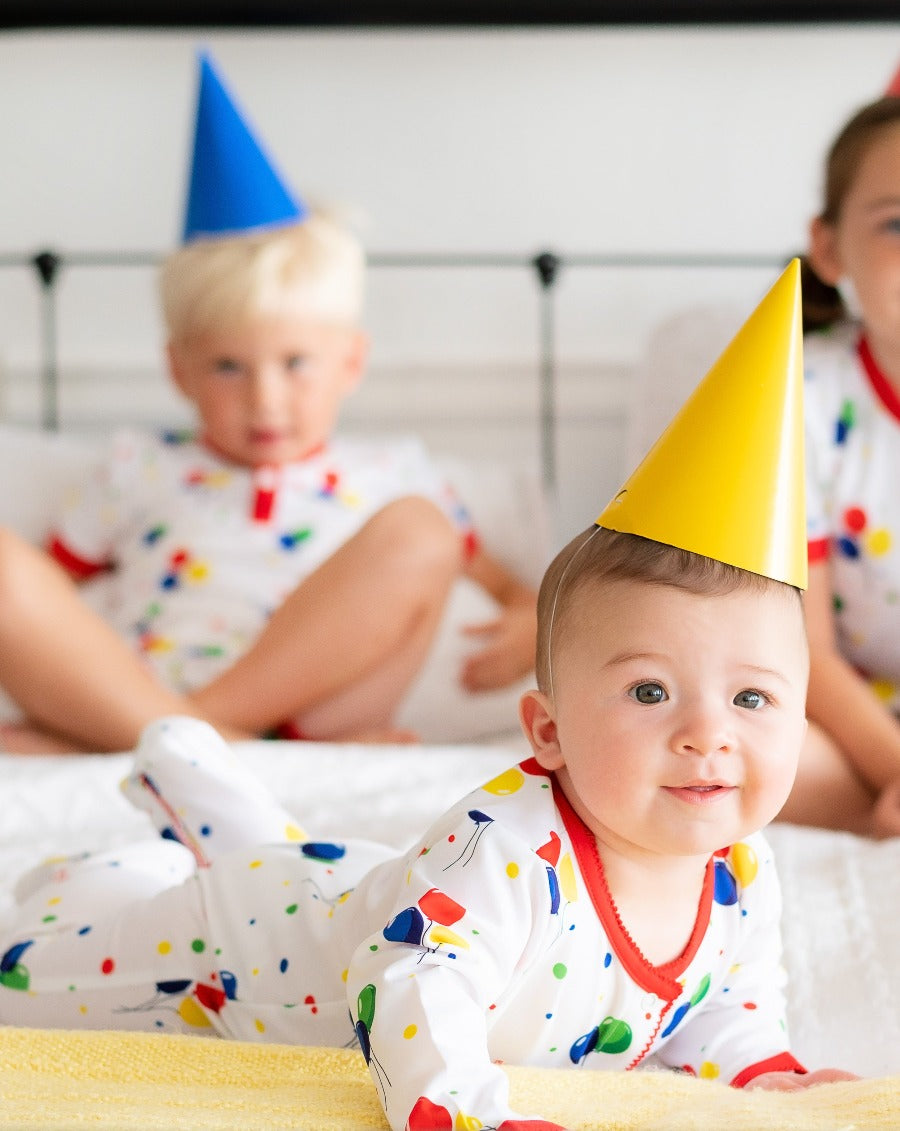 Birthday Balloons Footed Pajamas