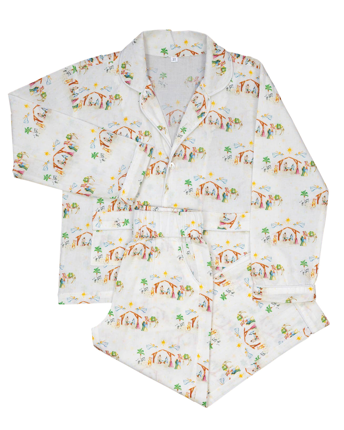 Nativity Button Down Pajama Set- FINAL SALE