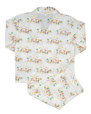 Nativity Button Down Pajama Set- FINAL SALE