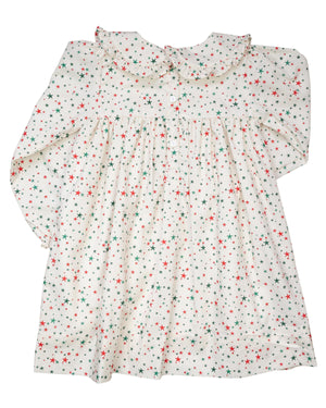 Star Print Smocked Dress-FINAL SALE