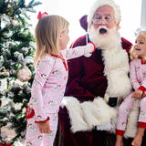 Vintage Santa Pink Knit Pajama Set