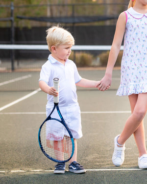 White Tennis Shorts Set- FINAL SALE