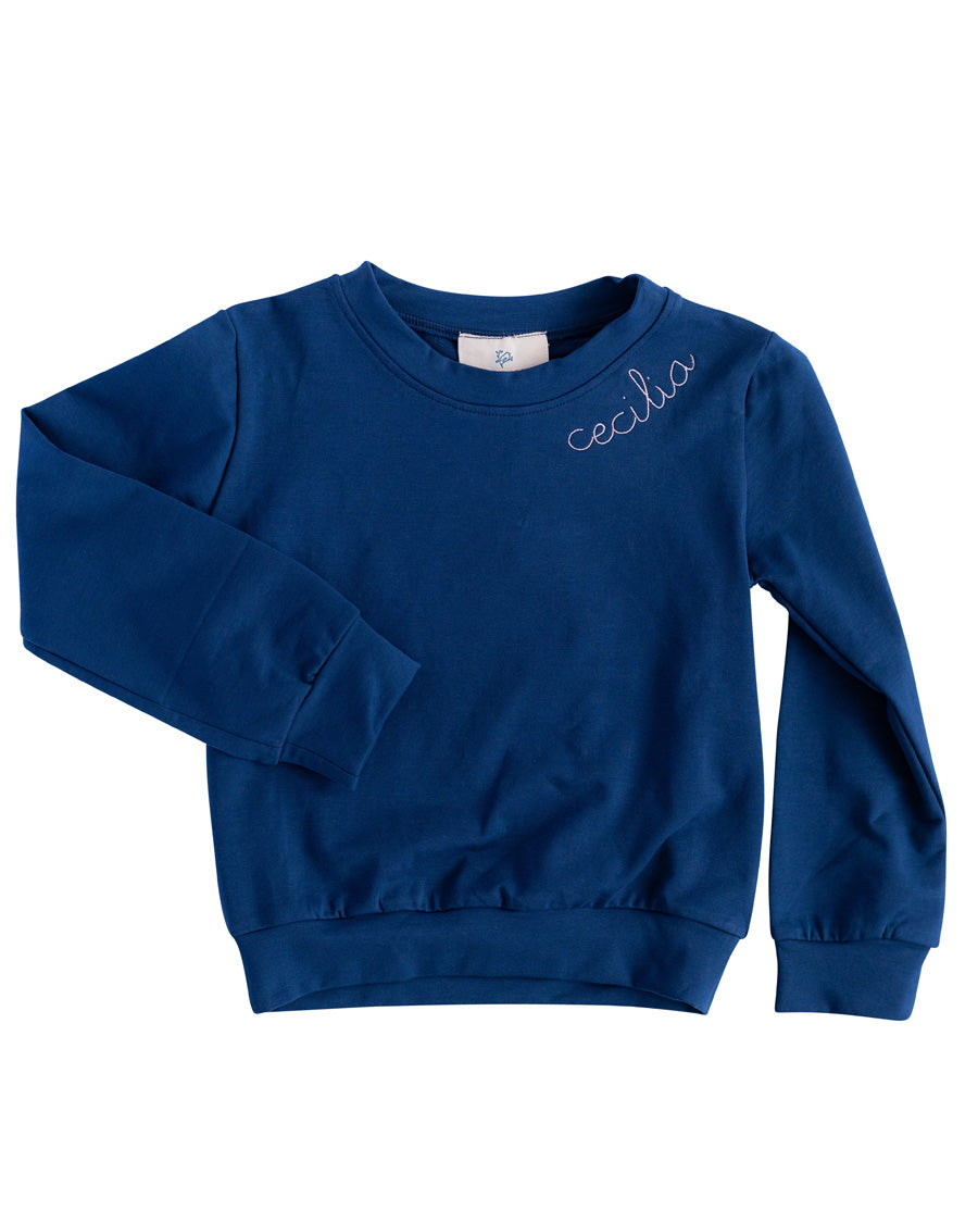 Crewneck Unisex Sweatshirt in Navy- FINAL SALE