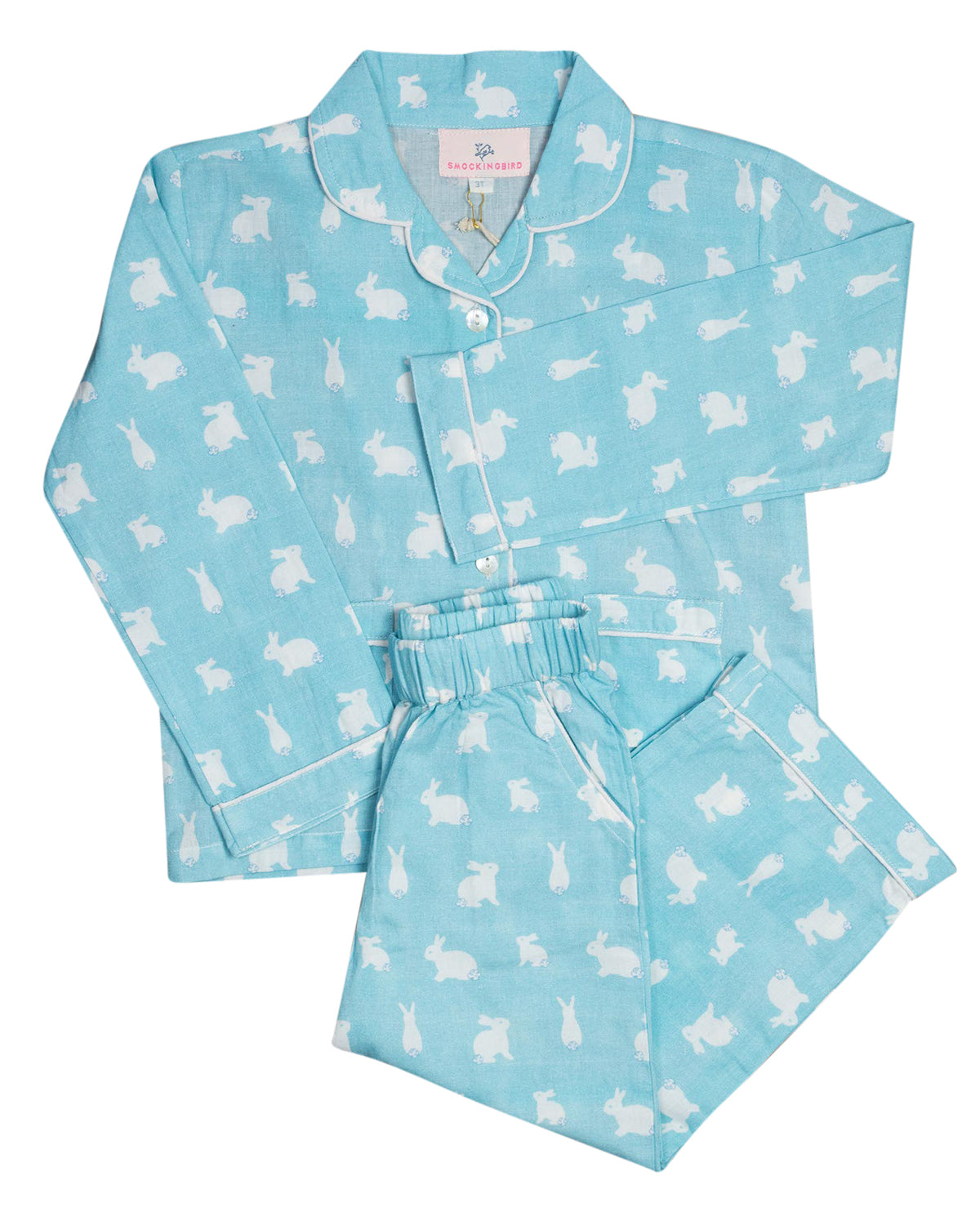 Hoppy Bunny Blue Pajama Set-FINAL SALE