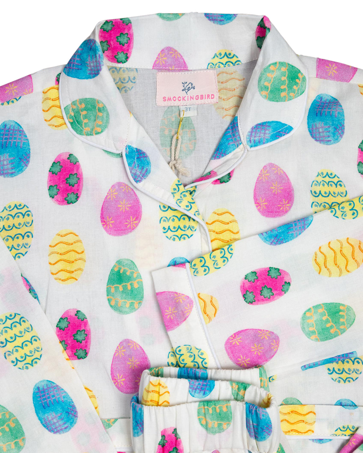 Easter Egg Pajamas in Pastel Pink-FINAL SALE