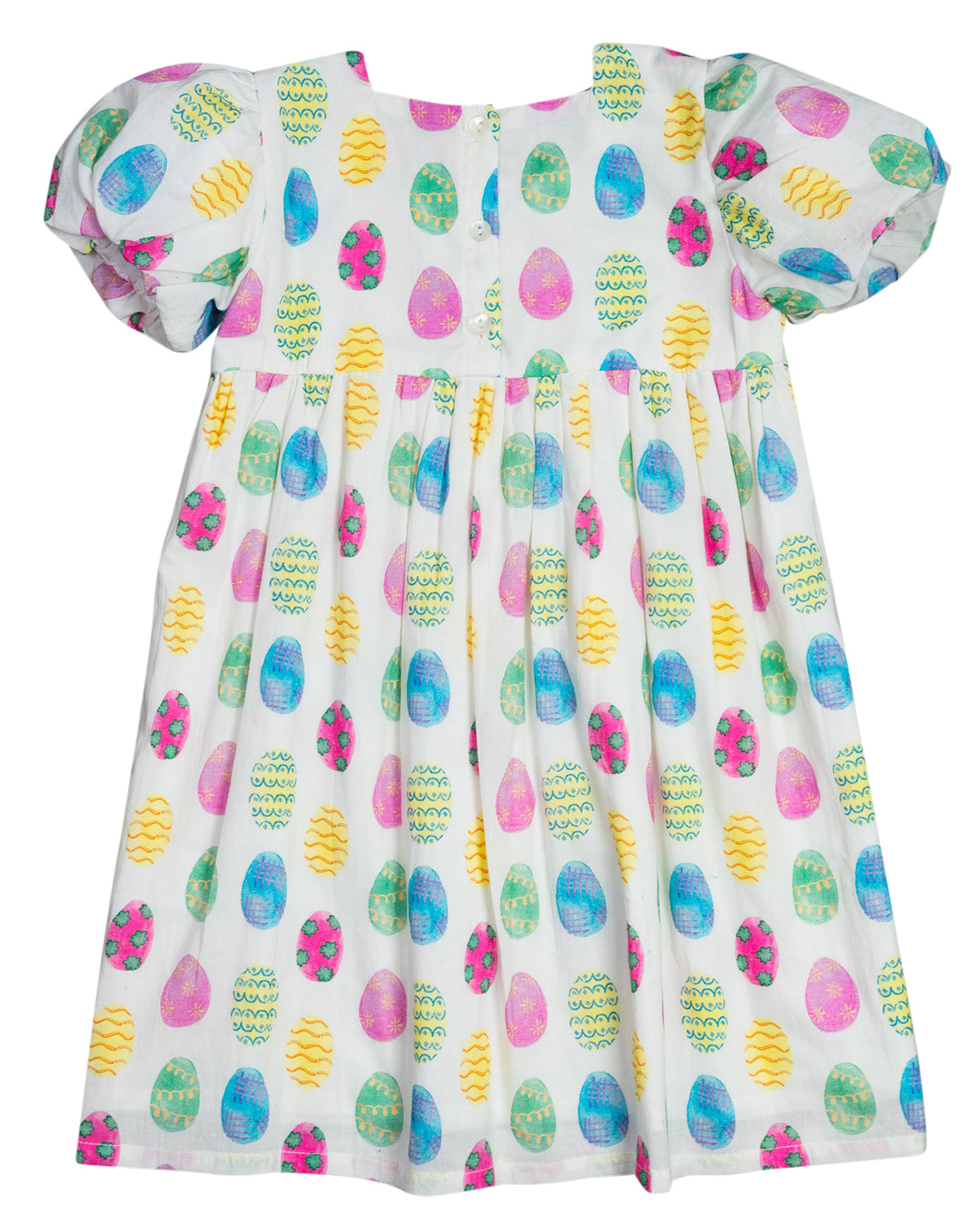 Easter Egg Balloon Sleeve Dress-FINAL SALE