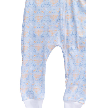 Happy Hanukkah Zip Up Pajamas- FINAL SALE