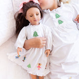 Nutcracker Hand Embroidered Knit Gown For Doll