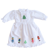 Nutcracker Hand Embroidered Knit Gown For Doll