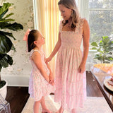 Pink Floral Frames Ladies Dress