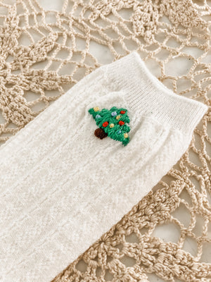 Christmas Embroidered Socks