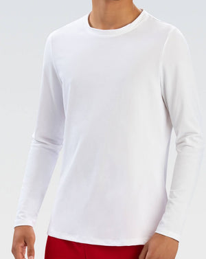 Rash Guard Long Sleeve for Men in White