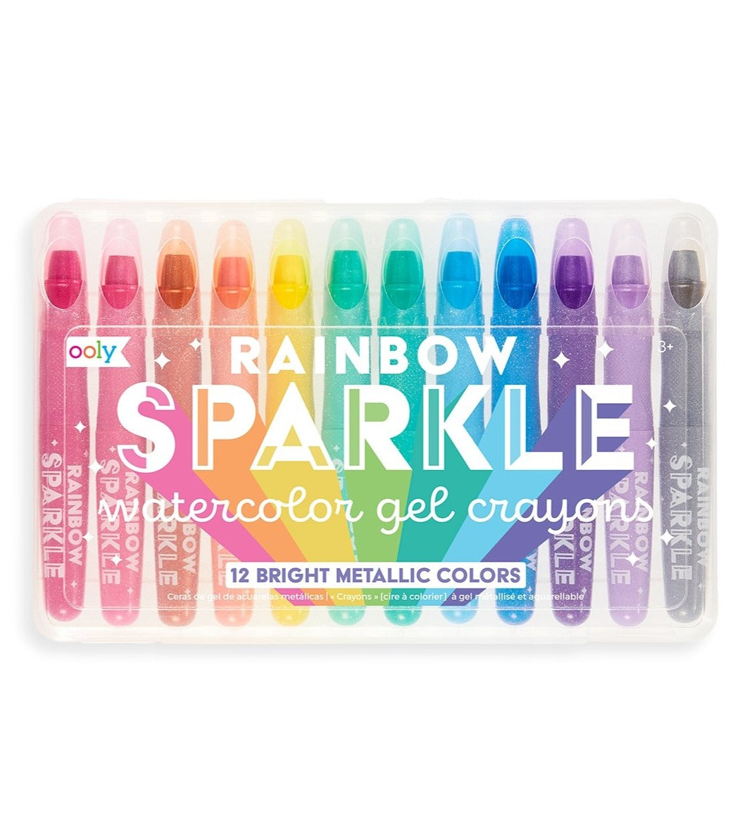 Rainbow Sparkle Metallic Gel Crayons