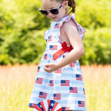 American Flag Blue Striped Dress