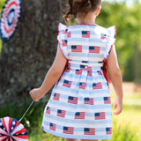 American Flag Blue Striped Dress