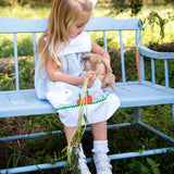 Bunny And Carrots Blue Seersucker Dress