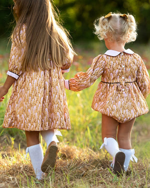 Pink and Cocoa Floral Dress