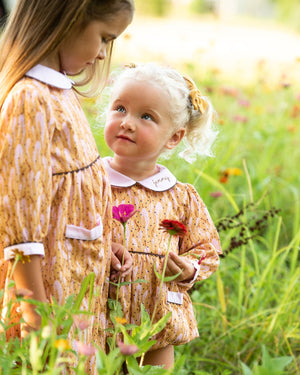 Pink and Cocoa Floral Dress