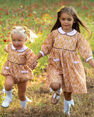 Pink and Cocoa Floral Dress