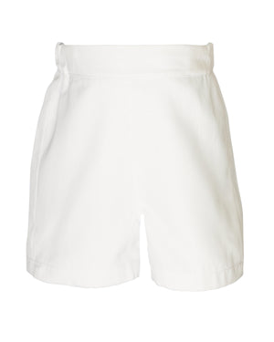 Cross Hand Embroidered Shorts Set with Bib Collar