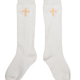 Cross Hand Embroidered Socks