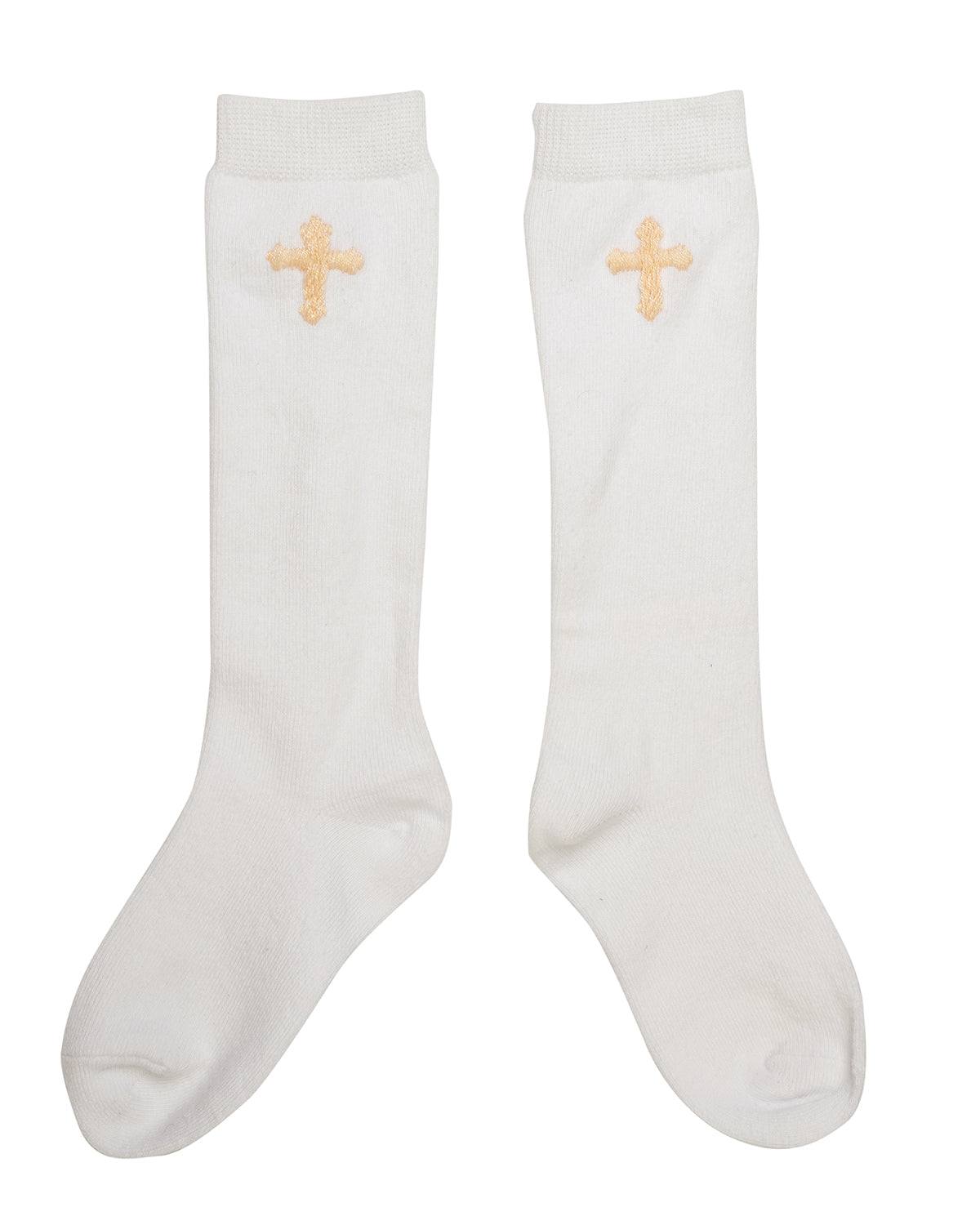 Cross Hand Embroidered Socks