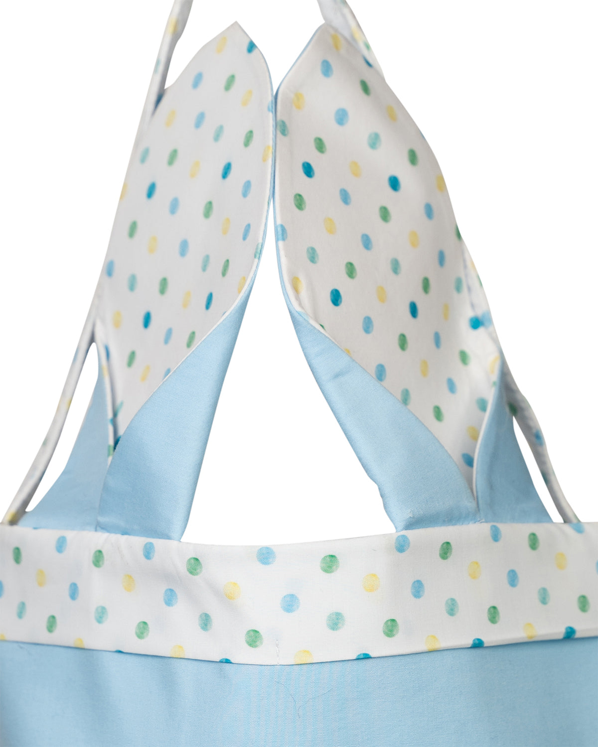 Easter Basket in Blue Polka Dot-FINAL SALE