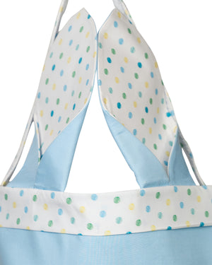 Easter Basket in Blue Polka Dot-FINAL SALE