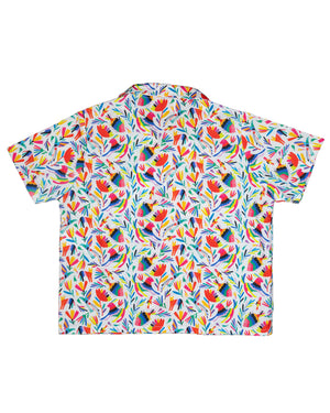 Fiesta Floral Button Down Shirt-FINAL SALE