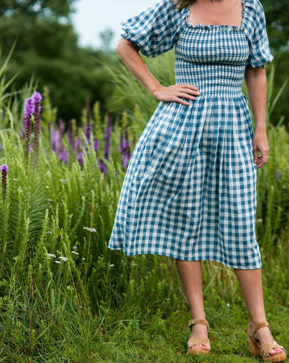 Cadet Blue Ladies Dress - FINAL SALE