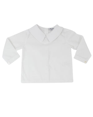 Boys Peter Pan Collar Long Sleeve Shirt