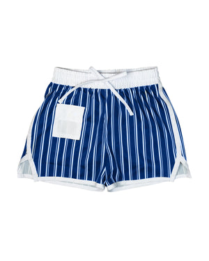 Navy Striped Boys Swim Trunks-FINAL SALE