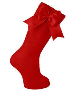 Knee Socks with Satin Bow