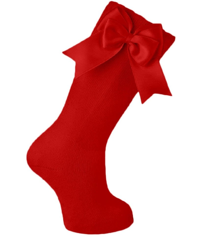 Knee Socks with Satin Bow