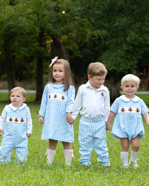 Turkeys Smocked Gingham Longall