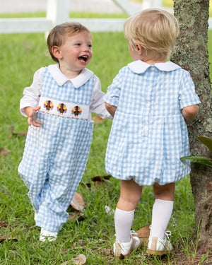 Turkeys Smocked Gingham Longall