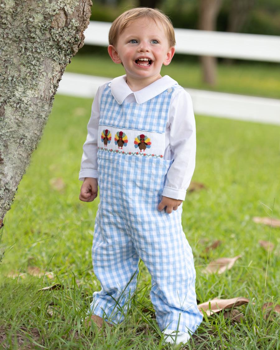 Turkeys Smocked Gingham Longall