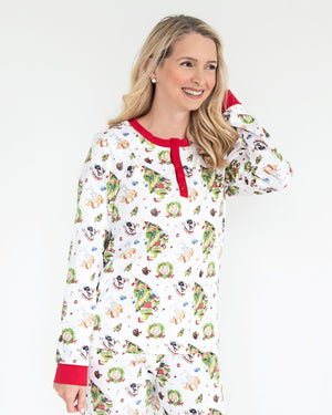 You're A Mean One Pima Cotton Adult Pajama Set- FINAL SALE